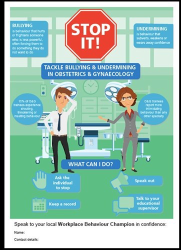 Tackle bullying and undermining in obstetrics and gynaecology